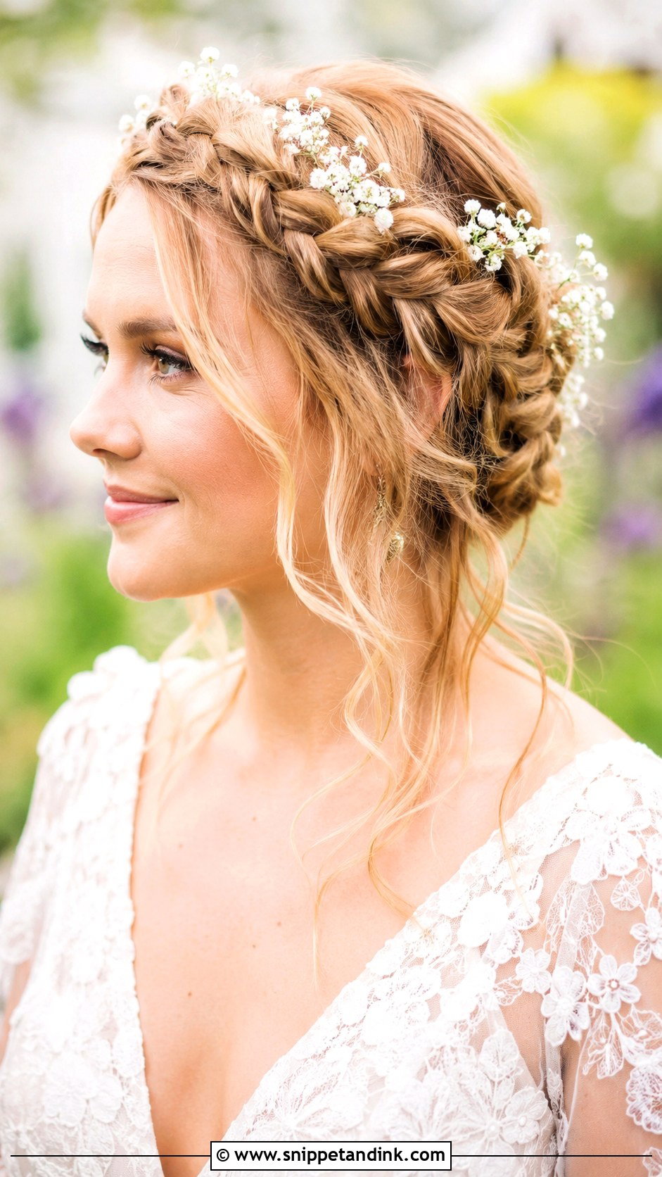 Boho Crown Braid Wedding Hairstyle - Snippet and Ink - 25 Boho Braid Wedding Hair Ideas