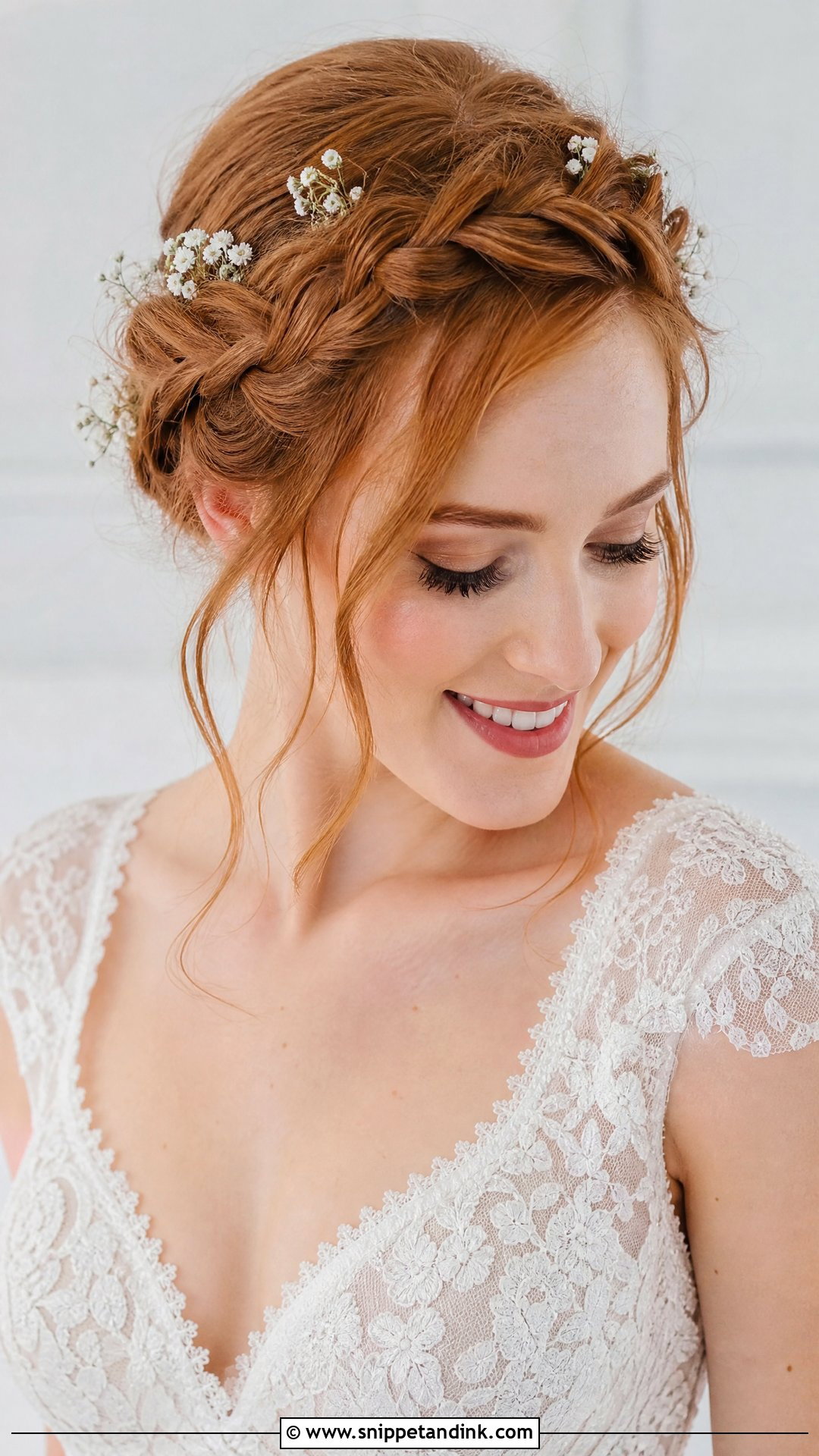 Boho Crown Braid Wedding Hairstyle - Snippet and Ink - 15 Boho Braids Wedding Hairstyles