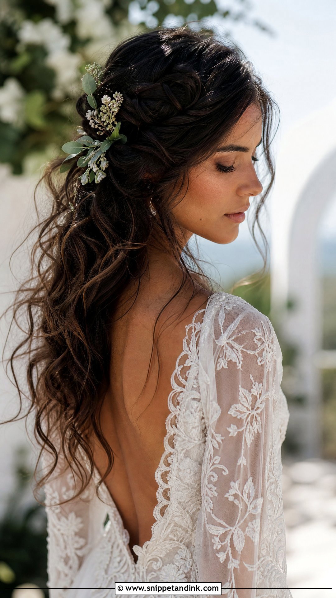 Boho Dark Hair Wedding Style - Snippet and Ink - 20 Dark Wedding Hair Ideas