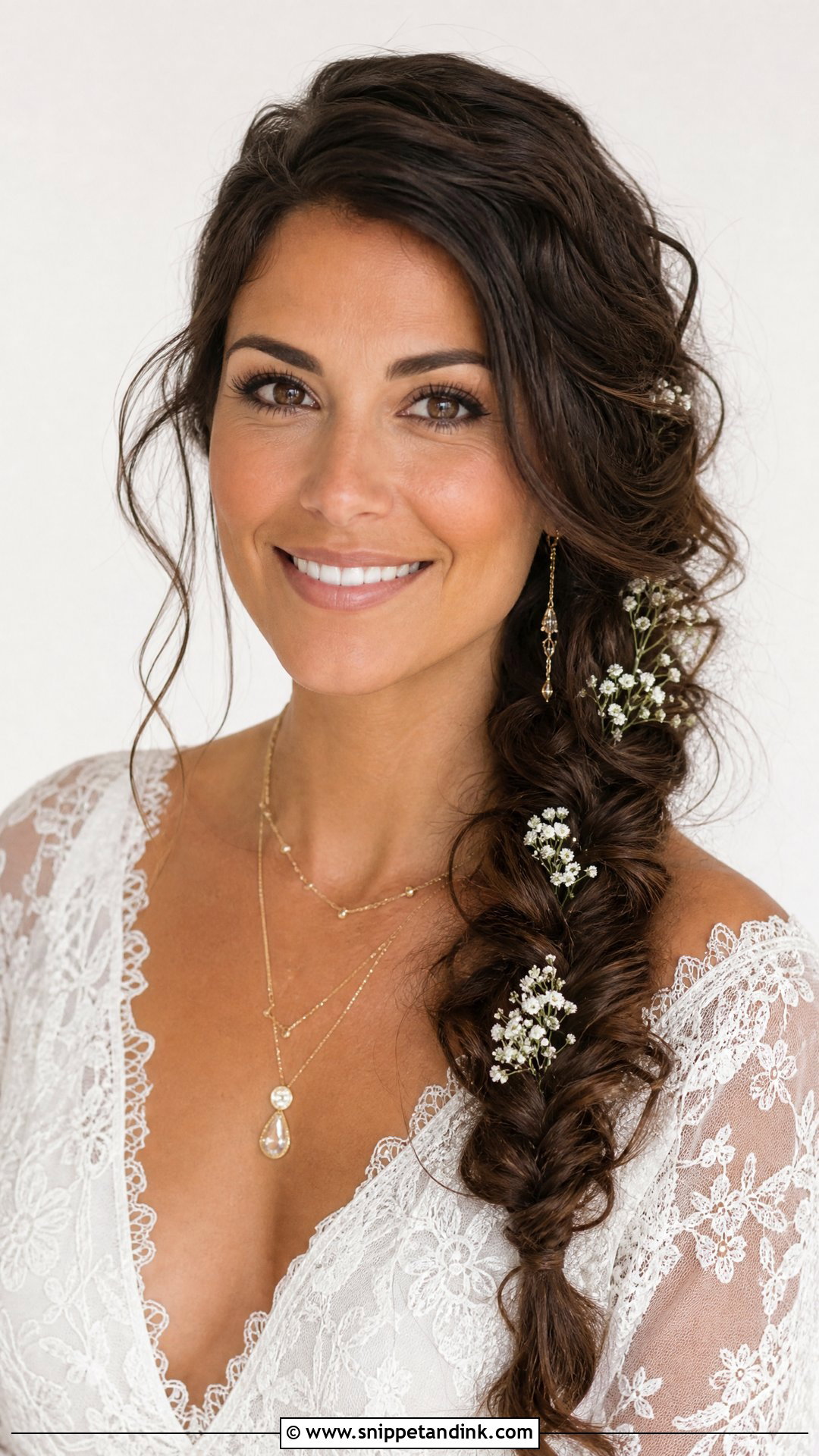 Boho Fantasy Wedding Hairstyle With Fishtail Braid - Snippet and Ink - 15 Fantasy Wedding Hairstyles