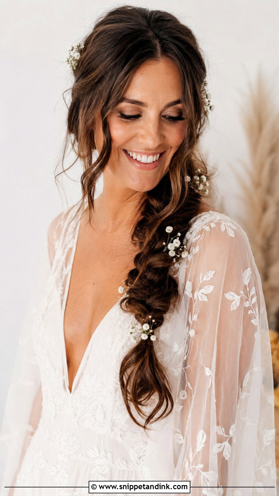 Boho Fishtail Braid - Snippet and Ink - 35 Wedding Hair Ideas