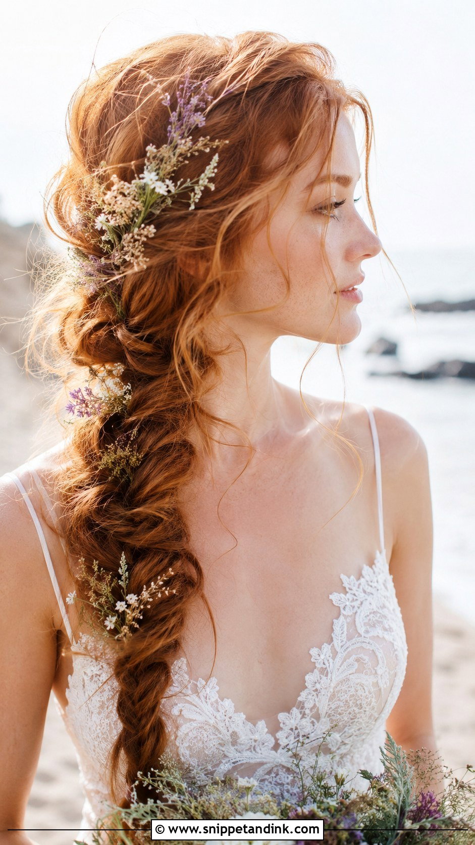 Boho Fishtail Braid - Snippet and Ink - 20 Mamma Mia Wedding Hair Ideas