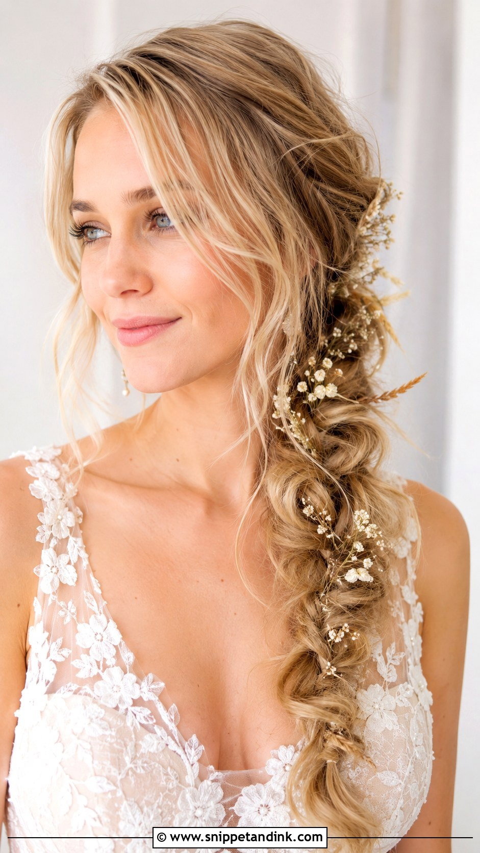 Boho Fishtail Braid - Snippet and Ink - 25 Bridal Hair Braid Ideas