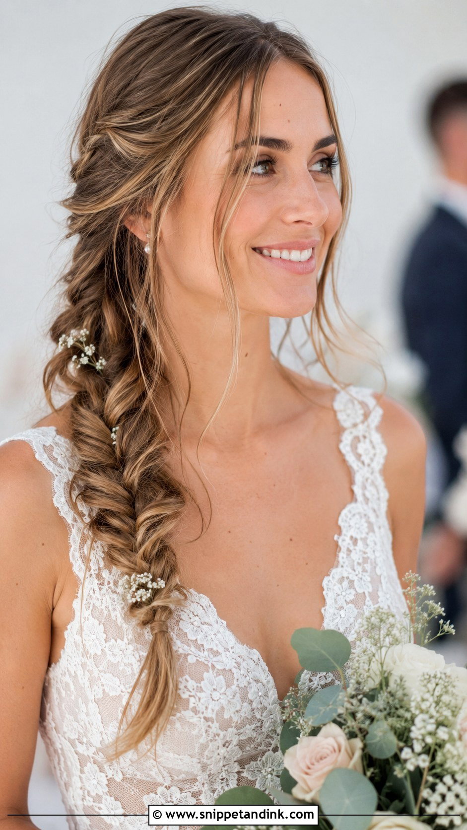 Boho Fishtail Braid - Snippet and Ink - 30 Straight Hair Hairstyles for Wedding