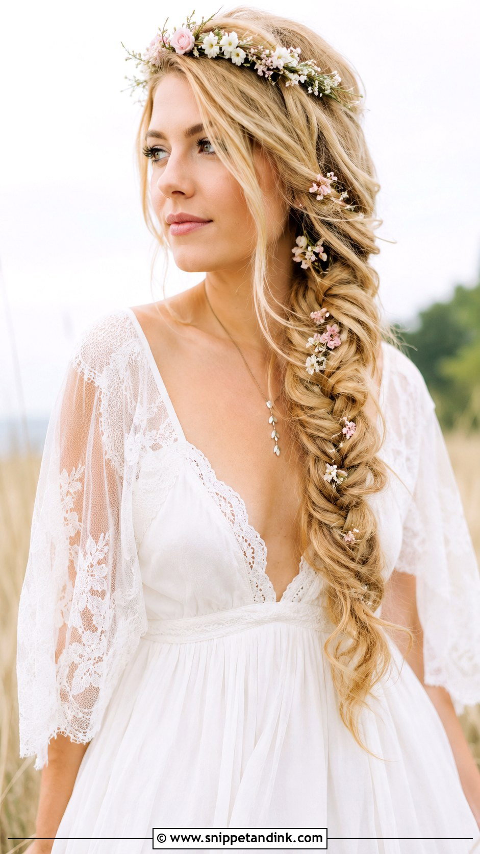 Boho Fishtail Braid - Snippet and Ink - 35 Bridal Hairstyles