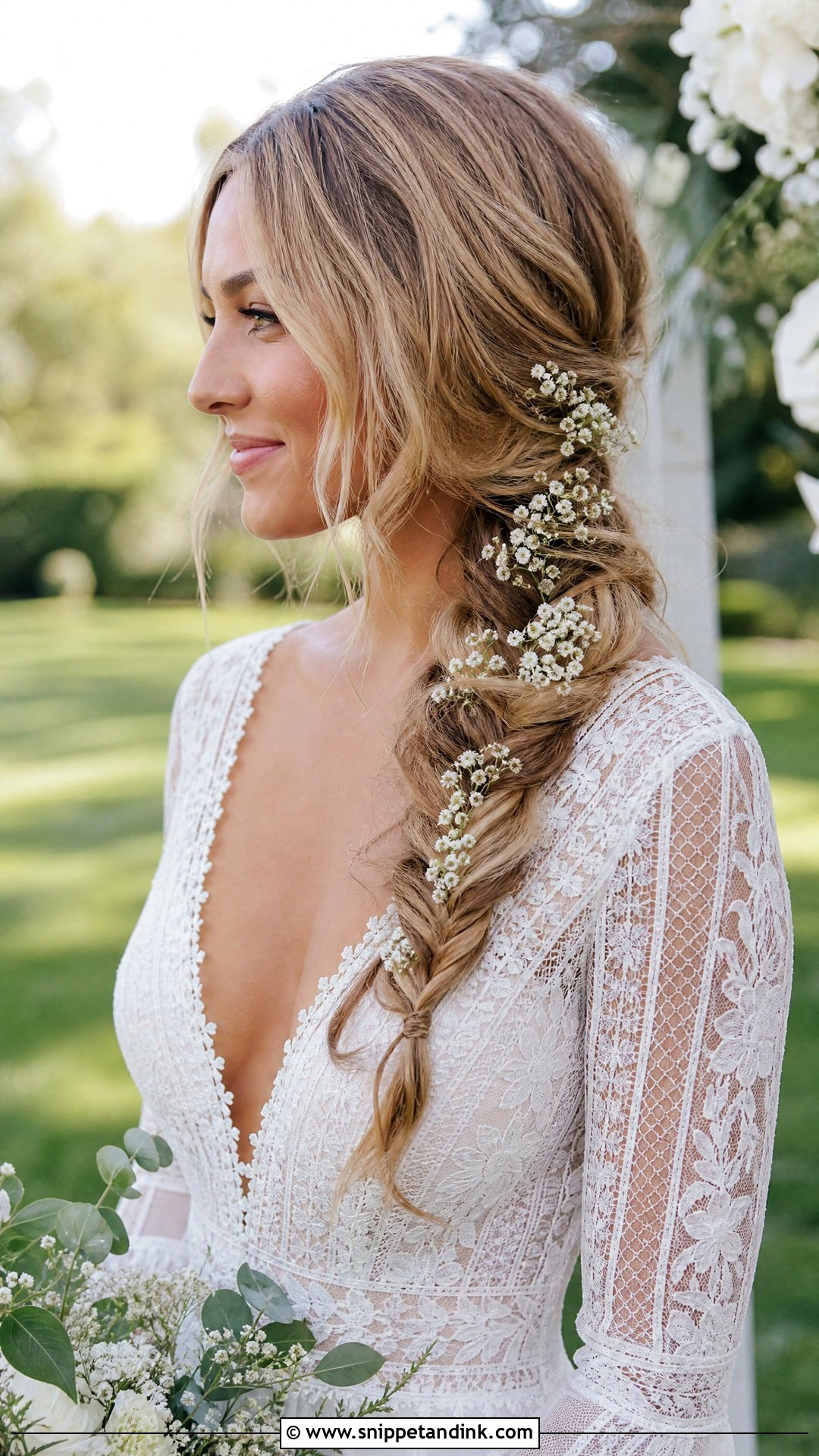 Boho Fishtail Braid for Straight Hair - Snippet and Ink - 20 Wedding Hairstyle for Straight Hair Ideas