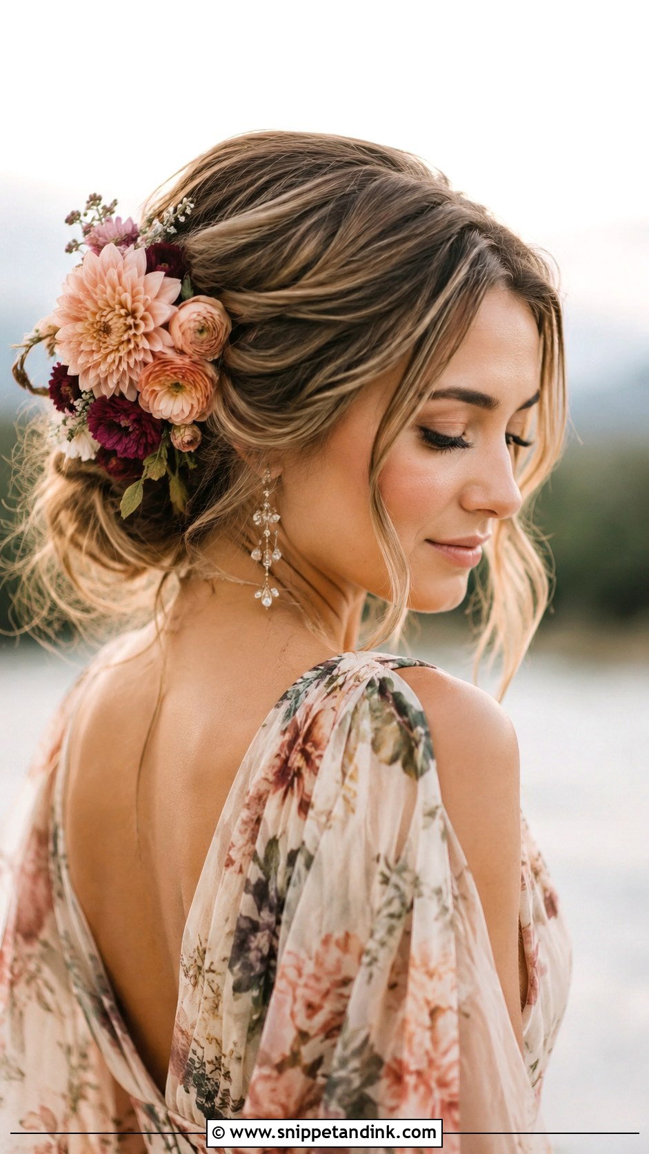 Boho Floral Updo - Snippet and Ink - 25 Wedding Hair Flowers