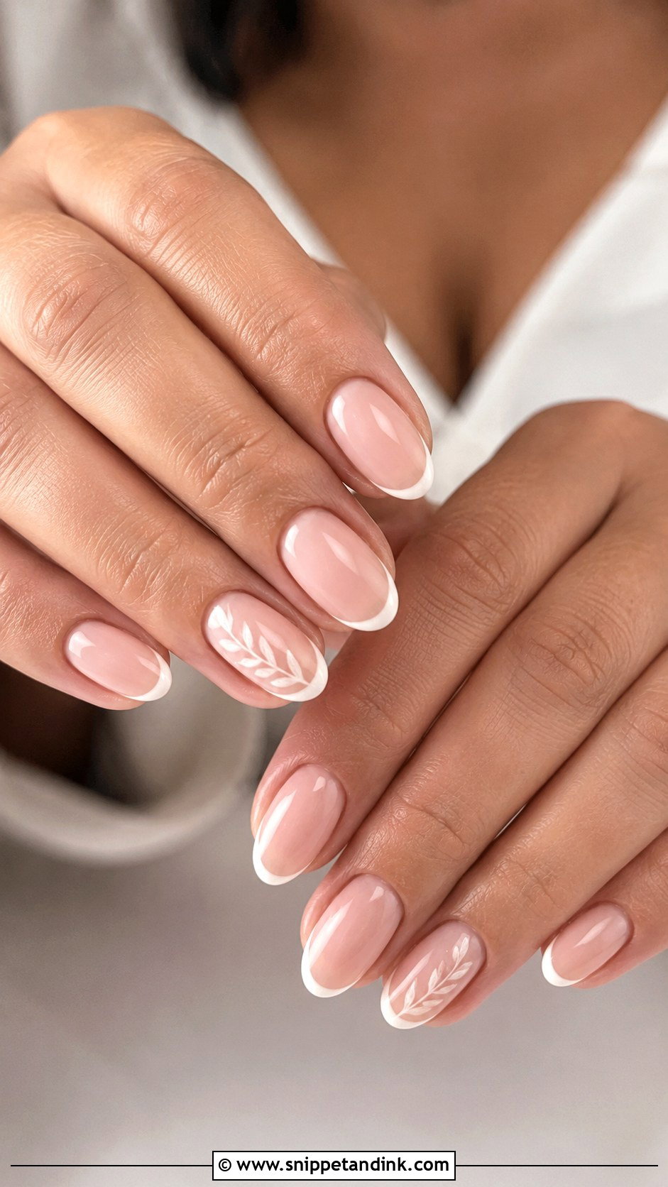 Boho French Tip Wedding Nails - Snippet and Ink - 20 Boho Wedding Nails for Bride