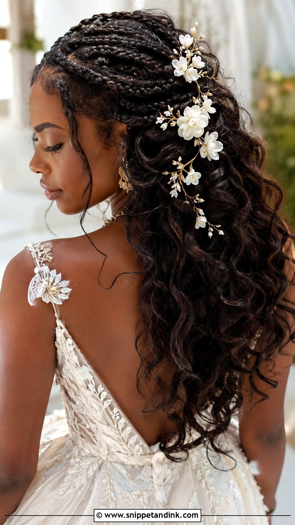 Boho Goddess Braids With Waves - Snippet and Ink - 20 Bohemian Wedding Hairstyles