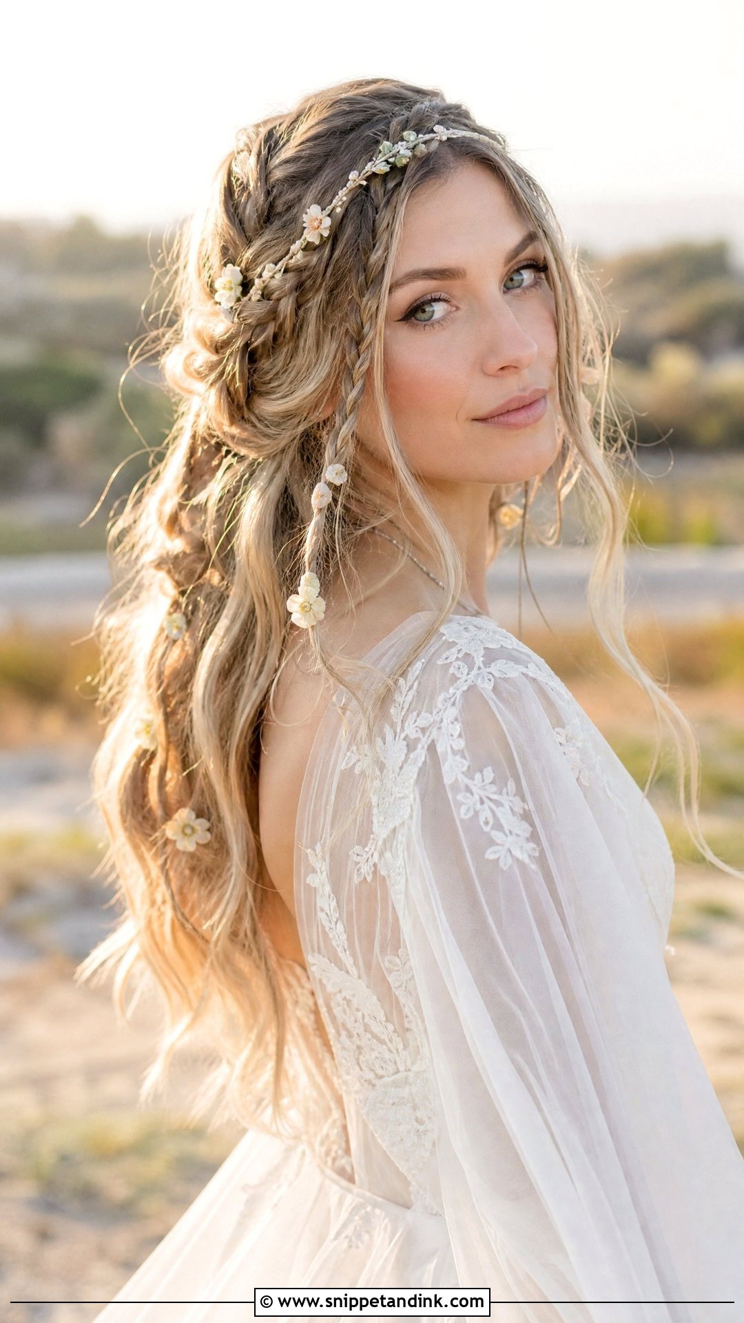 Boho Goddess Braids - Snippet and Ink - 20 Bohemian Bridal Hair Ideas