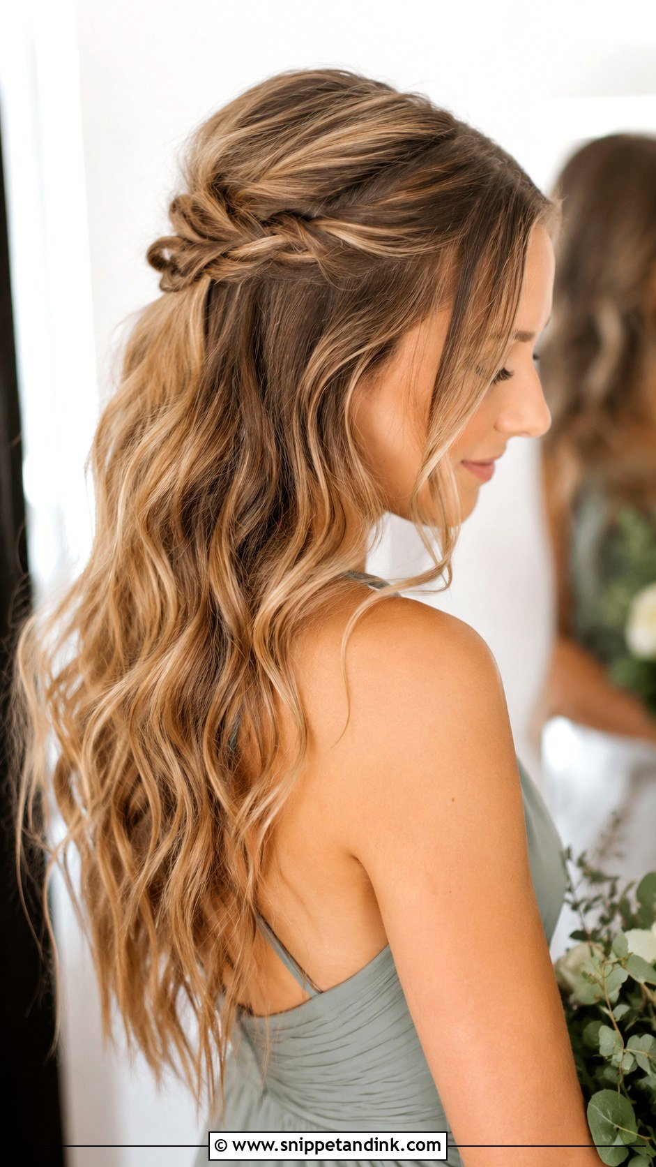 Boho Half Up Bridesmaid Hairstyle - Snippet and Ink - 25 Easy Bridesmaid Hairstyles