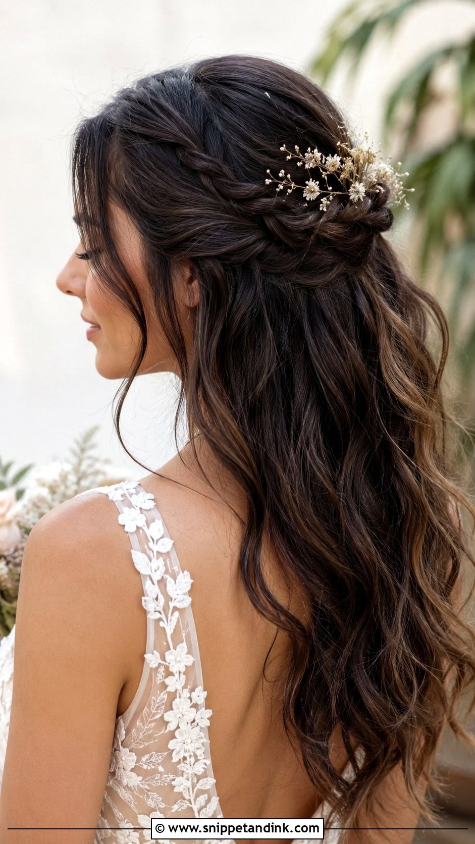 Boho Half Up Wedding Hair - Snippet and Ink - 15 Simple Half-Up Wedding Hairstyles