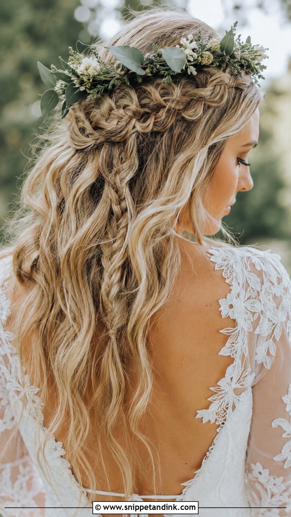Boho Half Up With Braids - Snippet and Ink - 25 Hair Styles for Wedding Bride