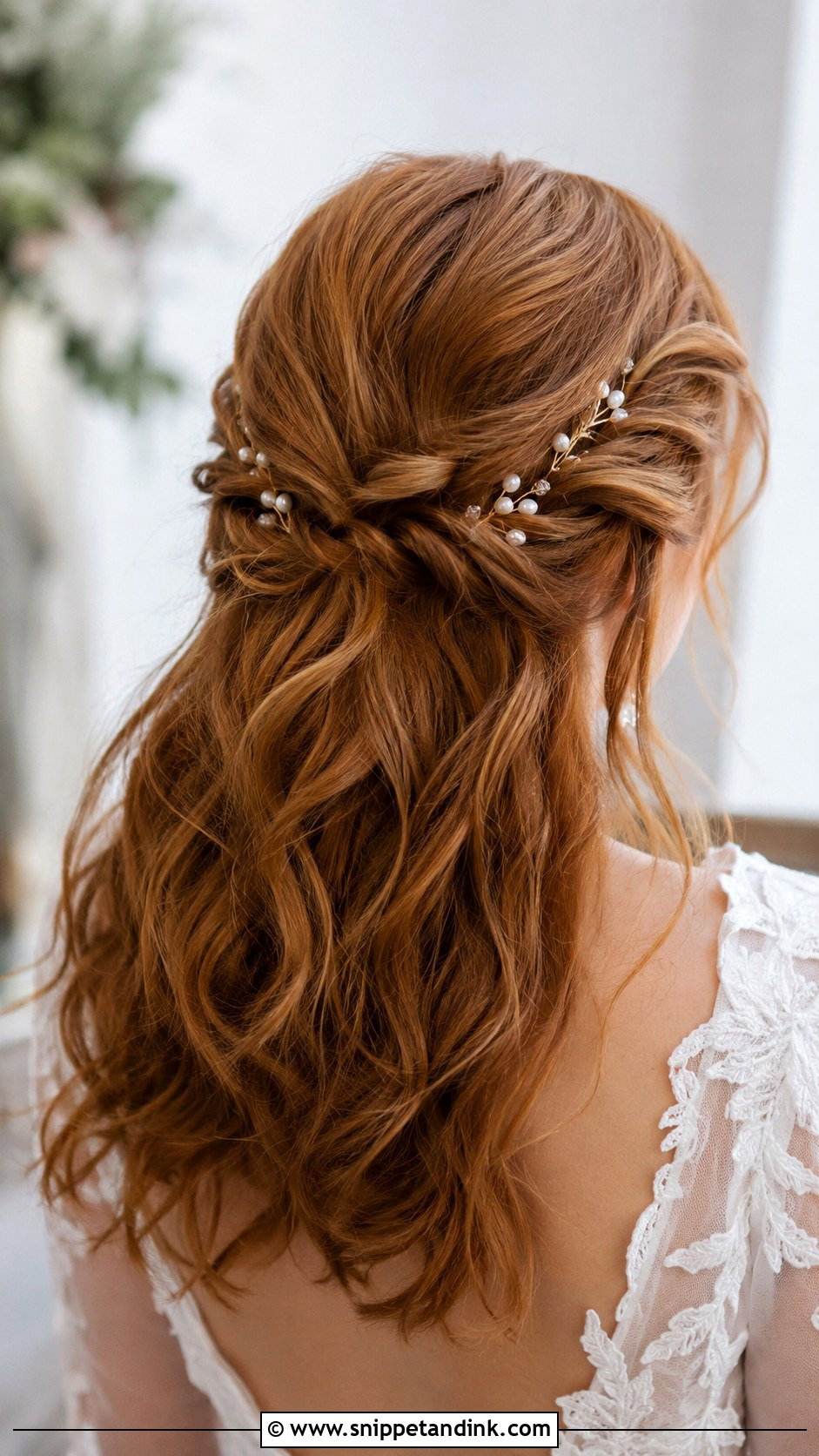Boho Half Updo With Twists - Snippet and Ink - 20 Hair Styles for Long Hair Length Wedding