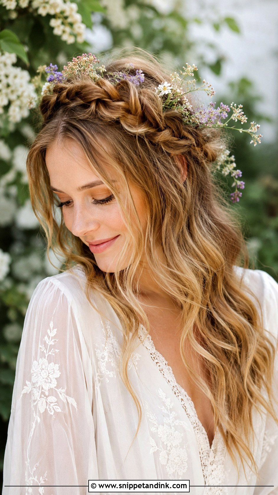 Boho Halo Braid - Snippet and Ink - 35 Engagement Hairstyles