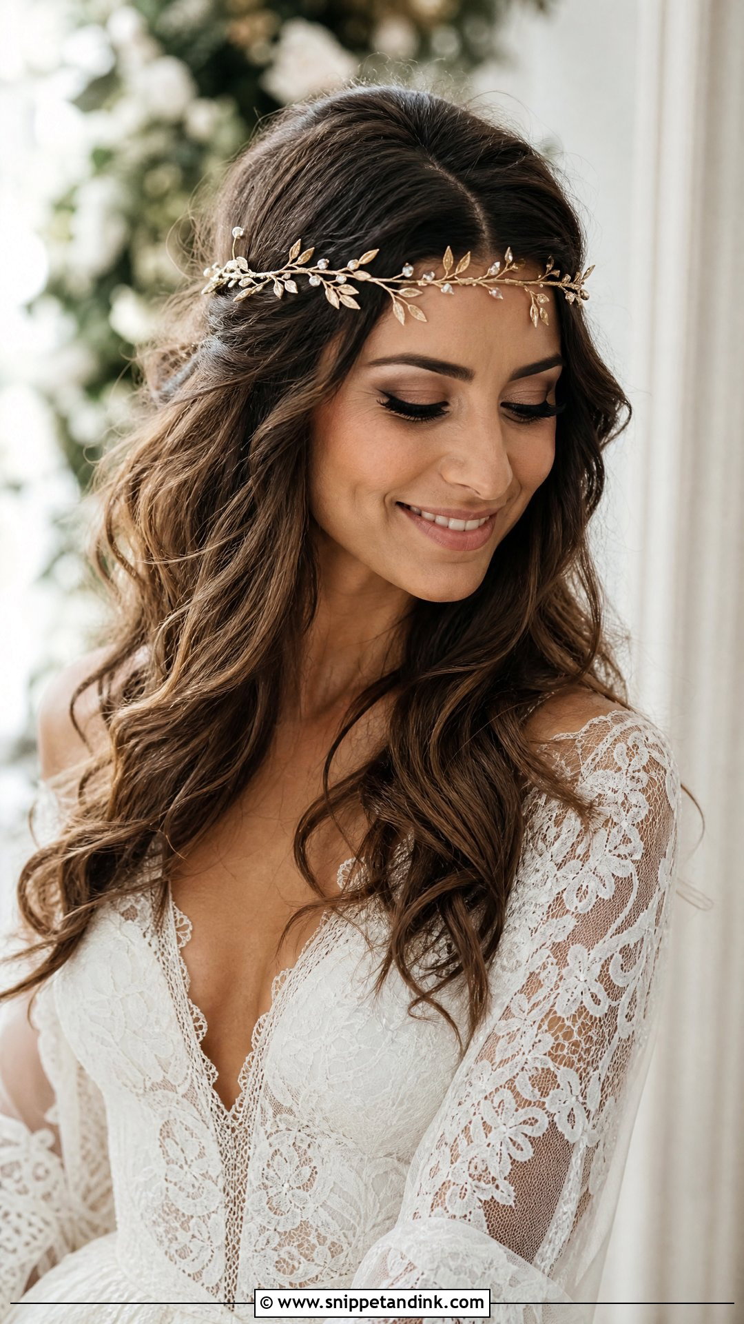 Boho Headband With Loose Waves - Snippet and Ink - 20 Wedding Hairstyles with Headband