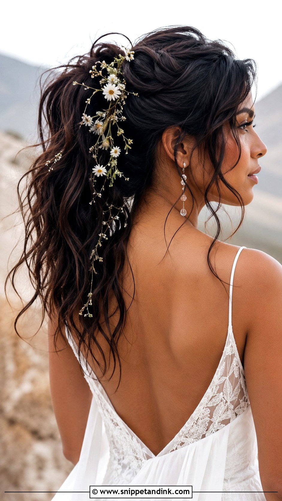 Boho High Ponytail With Loose Tendrils - Snippet and Ink - 25 High Ponytail Wedding Hair Ideas