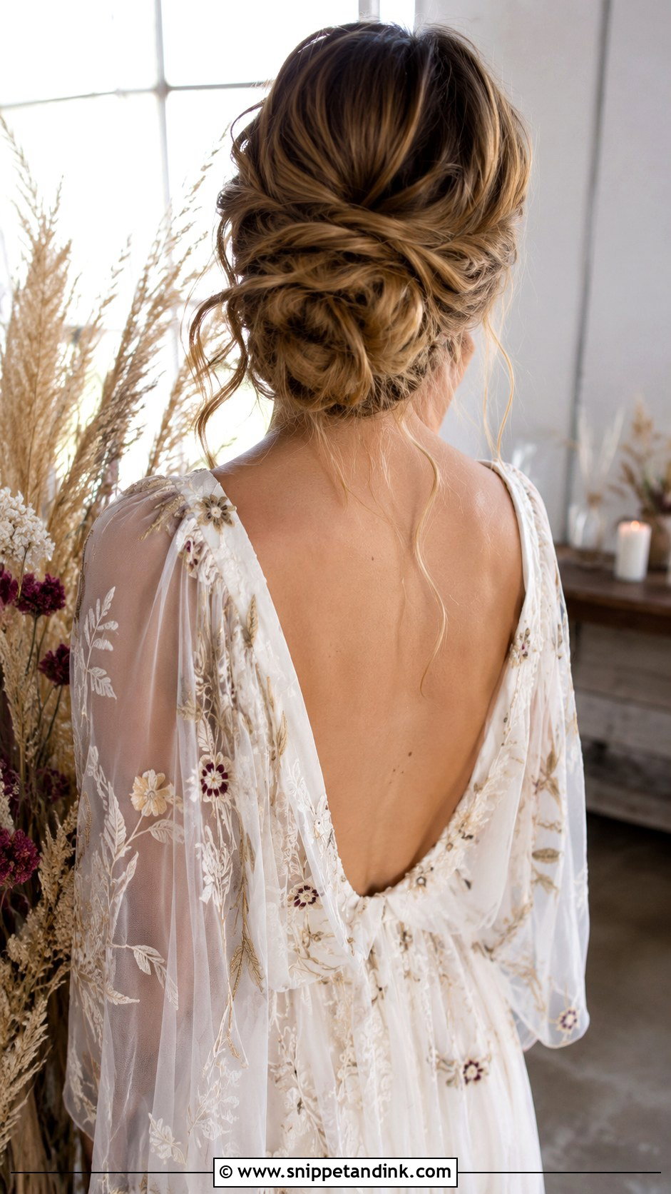 Boho Knotted Bun - Snippet and Ink - 25 Wedding Buns