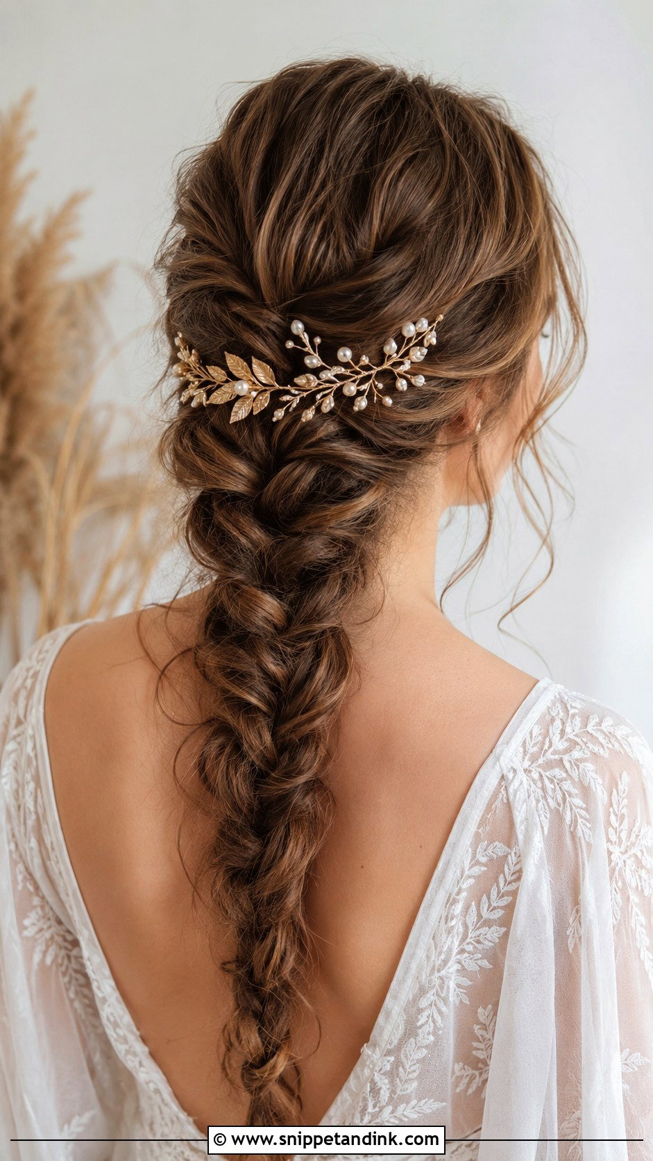 Boho Leaf and Vine Clip - Snippet and Ink - 20 Bridal Hair Clip Ideas