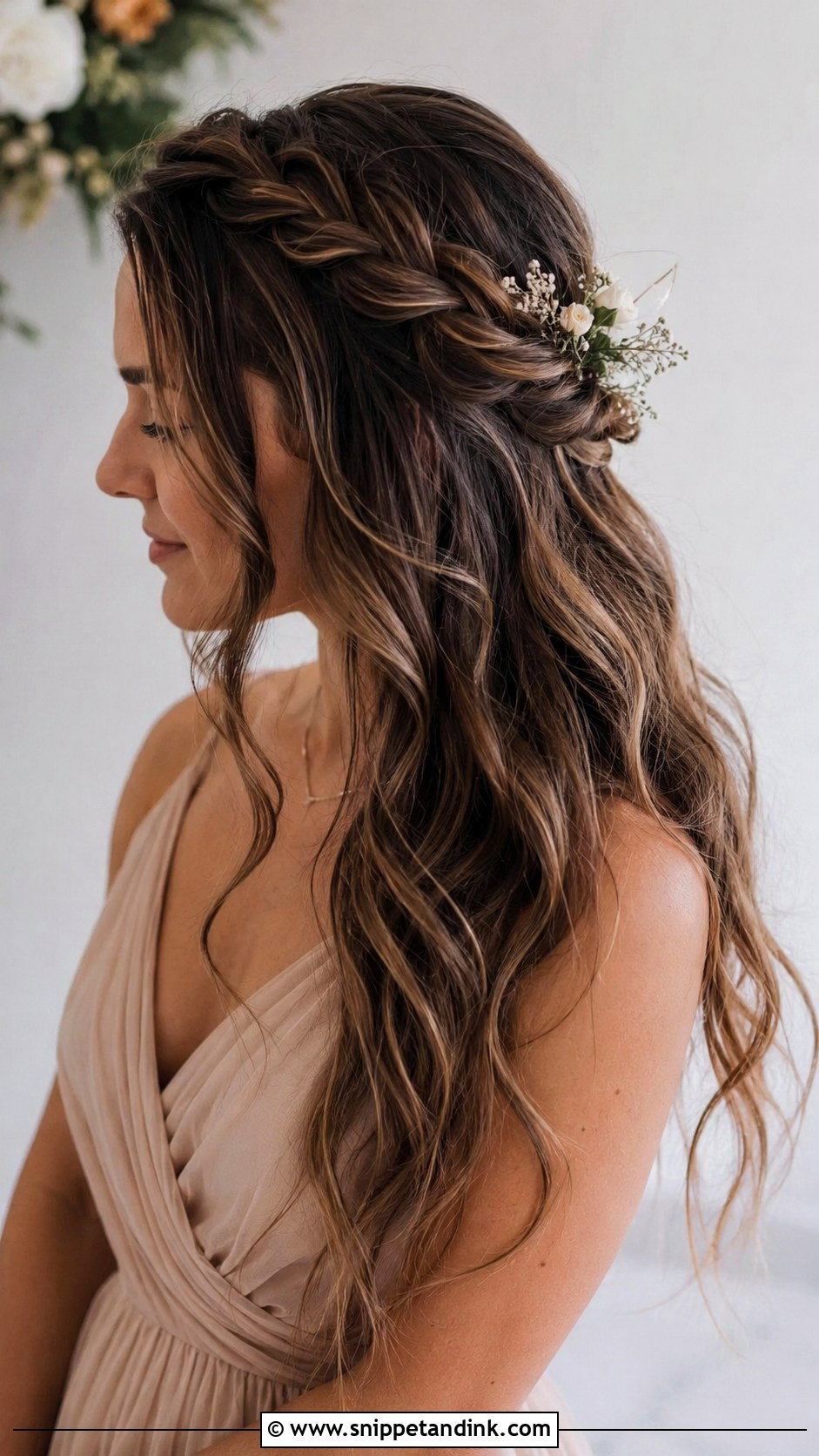 Boho Long Hair Bridesmaid Hair - Snippet and Ink - 20 Boho Bridesmaid Hairstyles