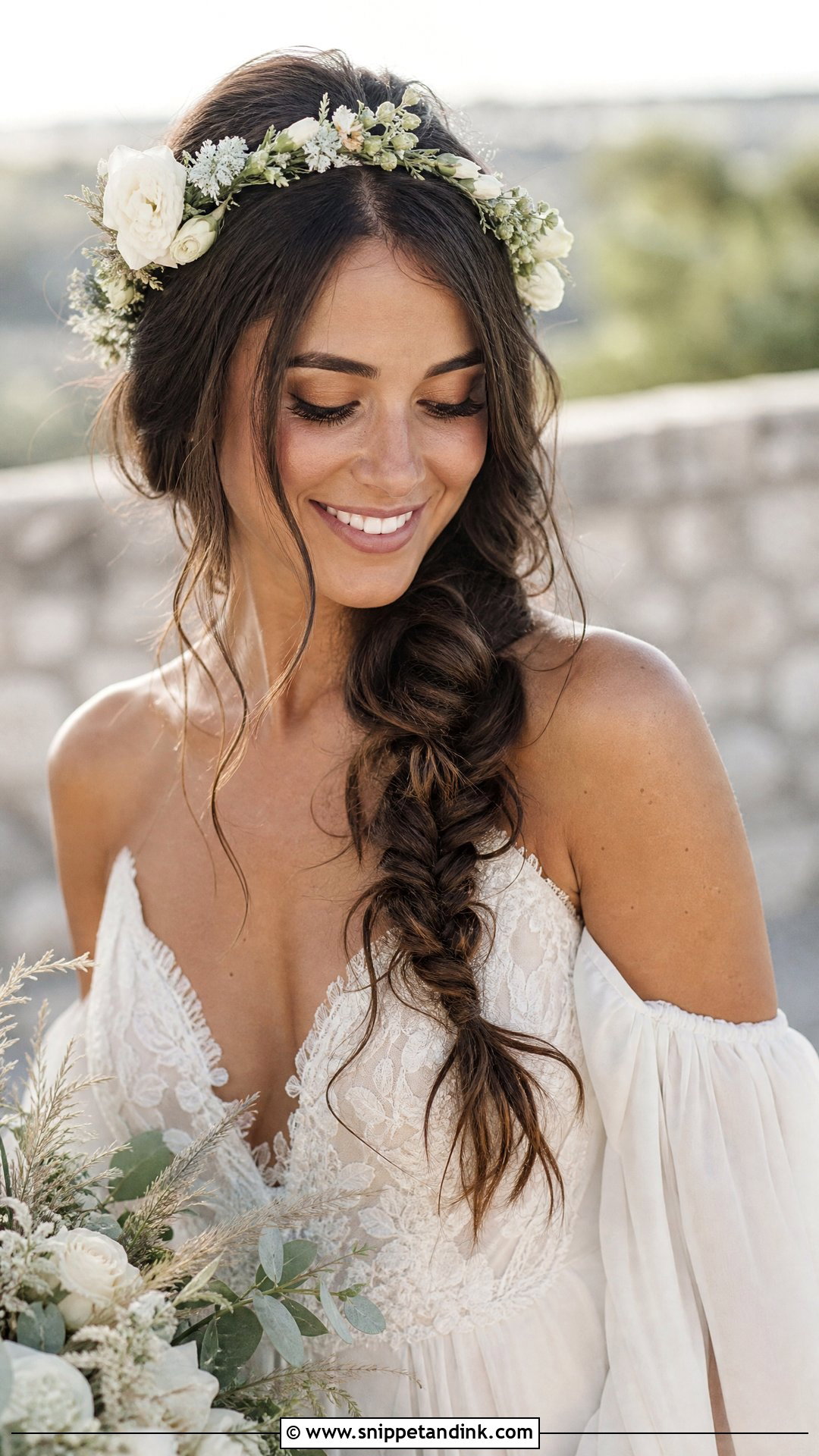 Boho Loose Braid - Snippet and Ink - 20 Bridal Hair for Long Hair Ideas