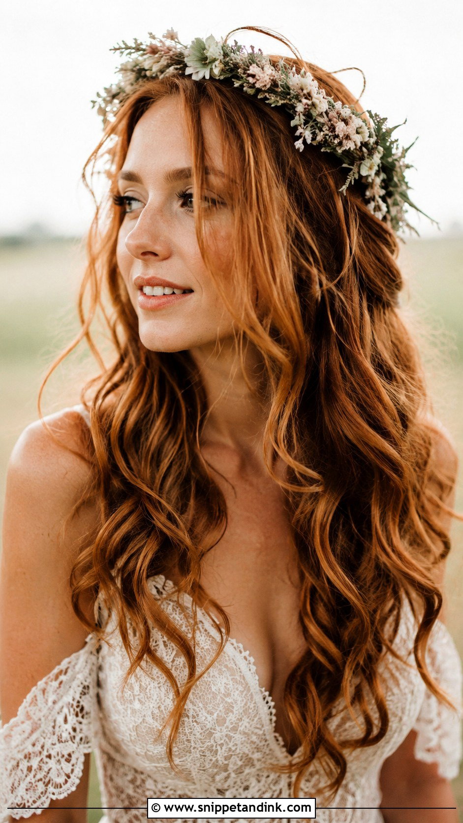 Boho Loose Curls Long Hair Wedding - Snippet and Ink - 15 Loose Curls Long Hair Wedding