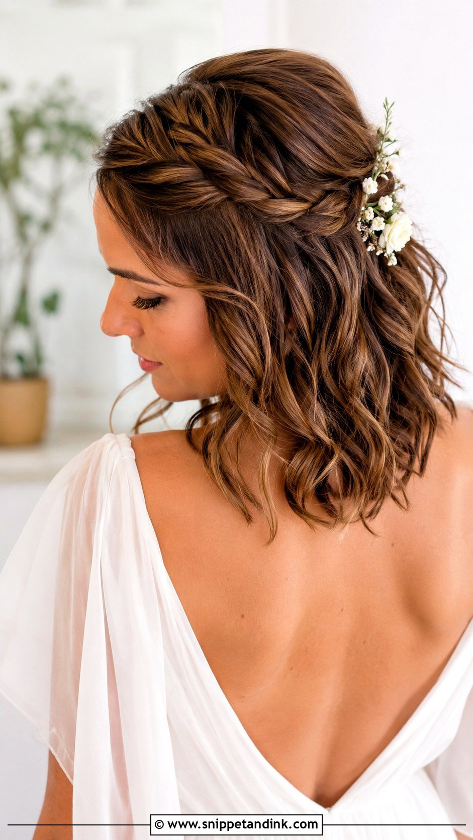 Boho Loose Curls Medium Length Wedding Hair - Snippet and Ink - 15 Loose Curls Medium Length Wedding Hair