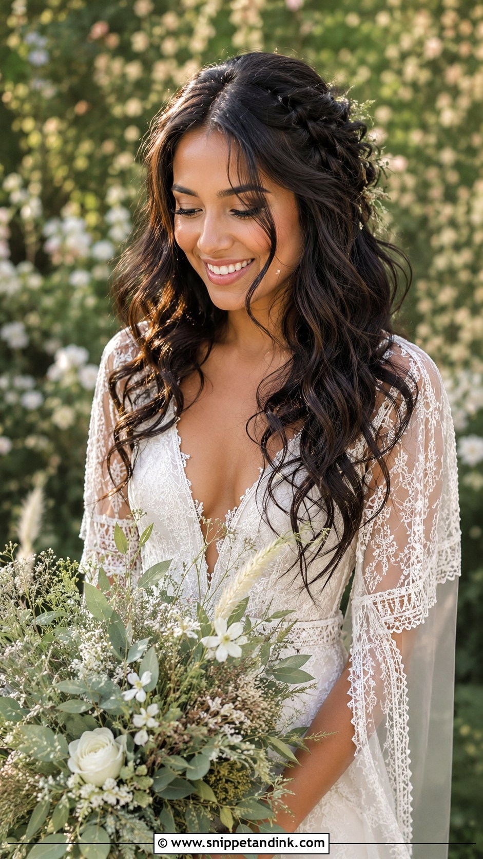 Boho Loose Waves Wedding Hair - Snippet and Ink - 20 Loose Waves Wedding Hair