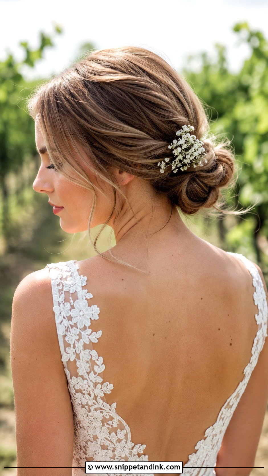 Boho Low Bun Wedding Hair - Snippet and Ink - 25 Bohemian Wedding Hair Ideas