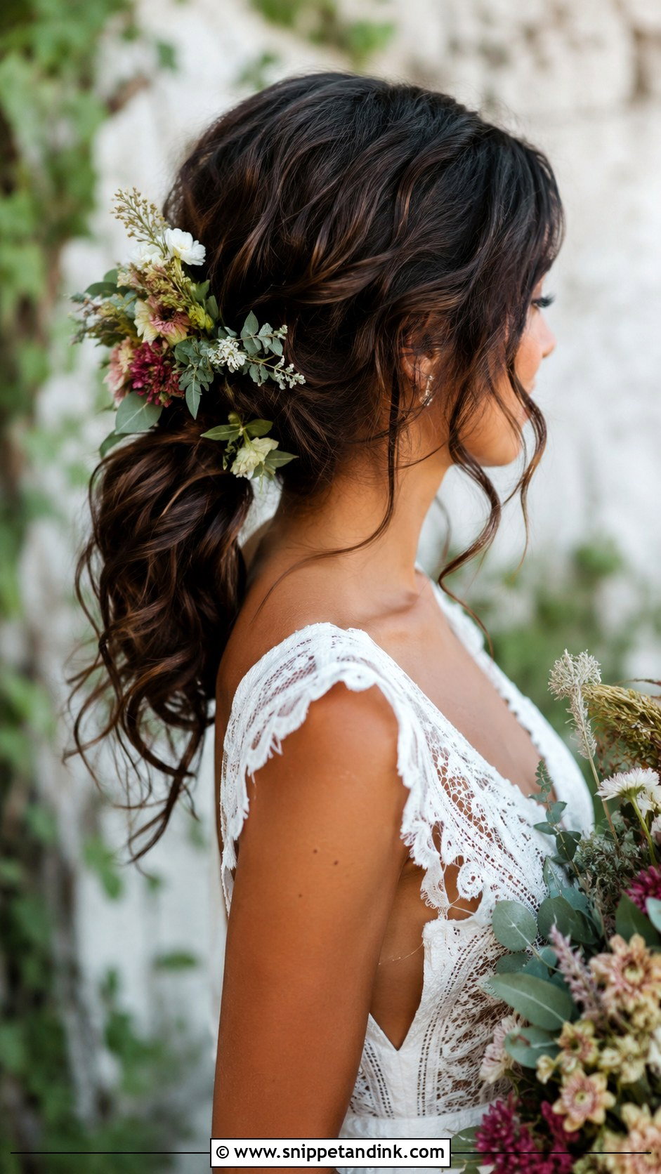 Boho Low Ponytail for Wedding - Snippet and Ink - 20 Hair Ponytail Styles Wedding