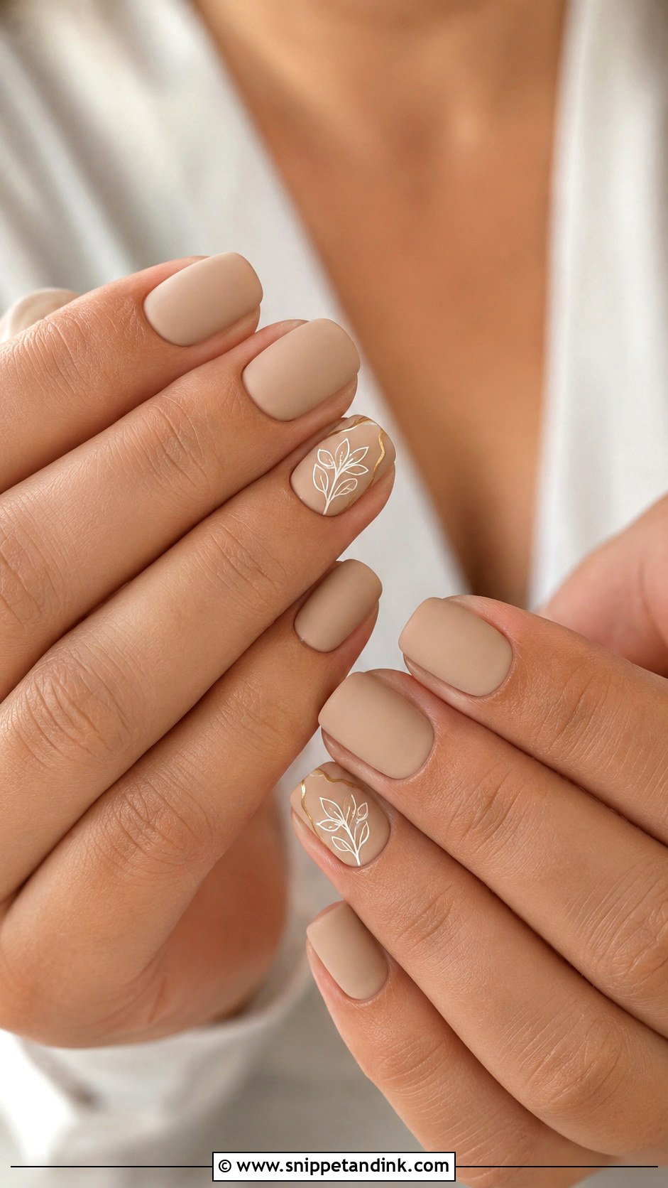 Boho Matte Nude Wedding Nails - Snippet and Ink - 20 Boho Wedding Nails for Bride