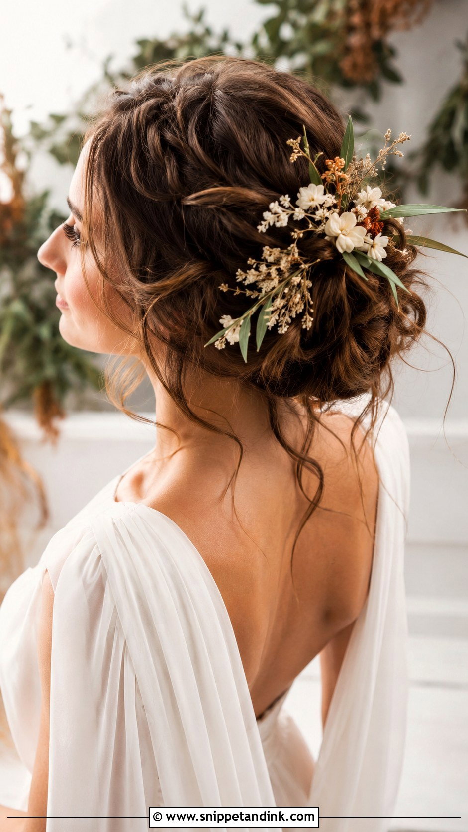 Boho Messy Bridal Updo - Snippet and Ink - 25 Messy Bridal Updo Ideas