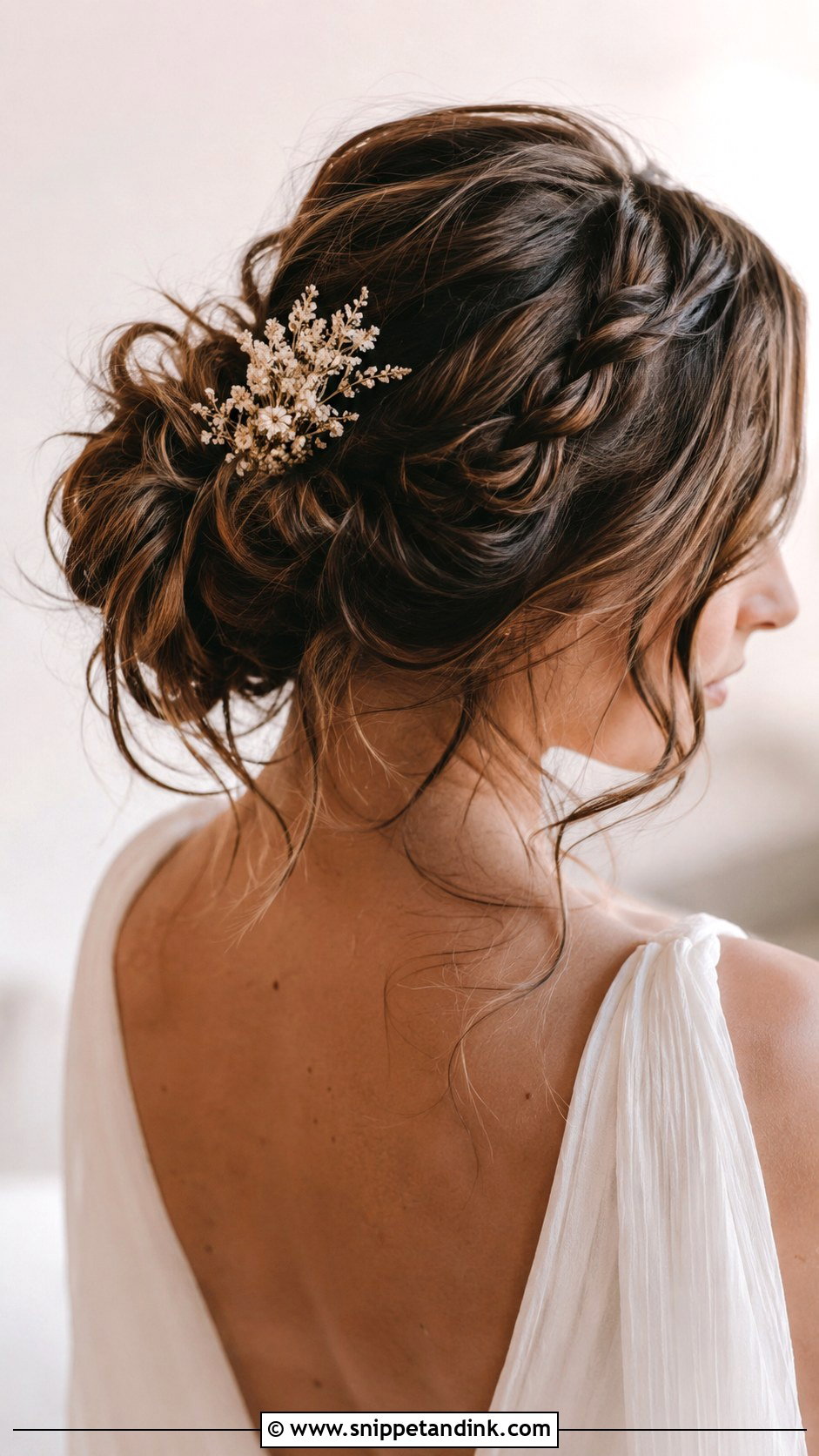 Boho Messy Bun Wedding Hair - Snippet and Ink - 20 Boho Wedding Hairstyles for Long Hair