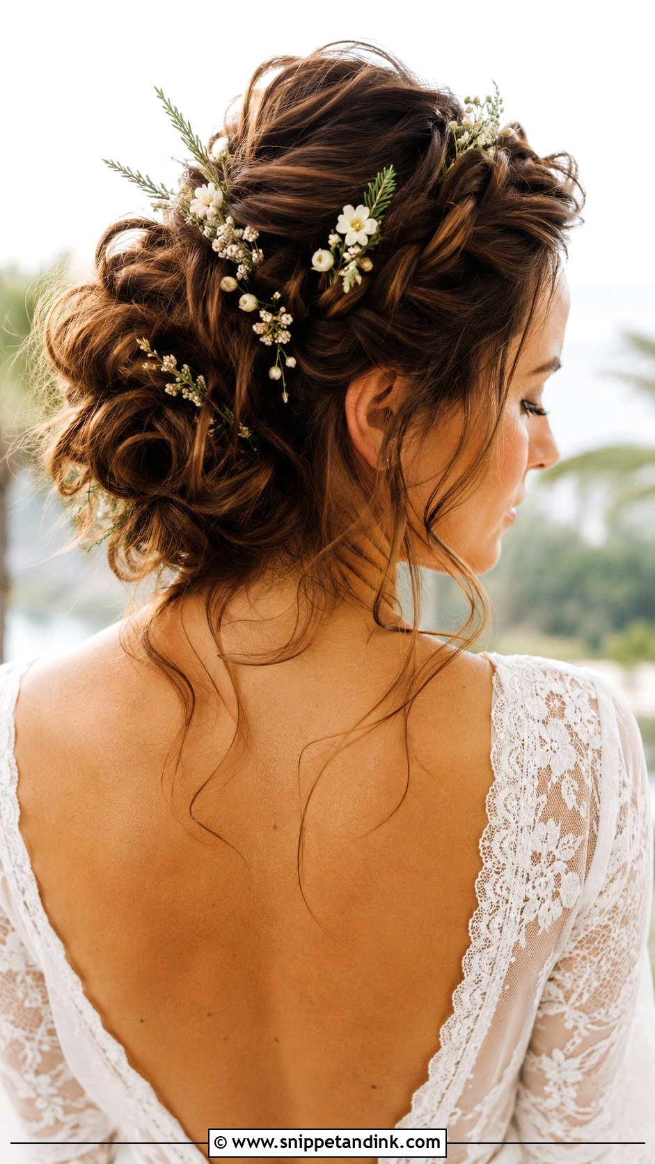 Boho Messy Bun With Braided Accents - Snippet and Ink - 20 Bridal Messy Bun Hairstyles