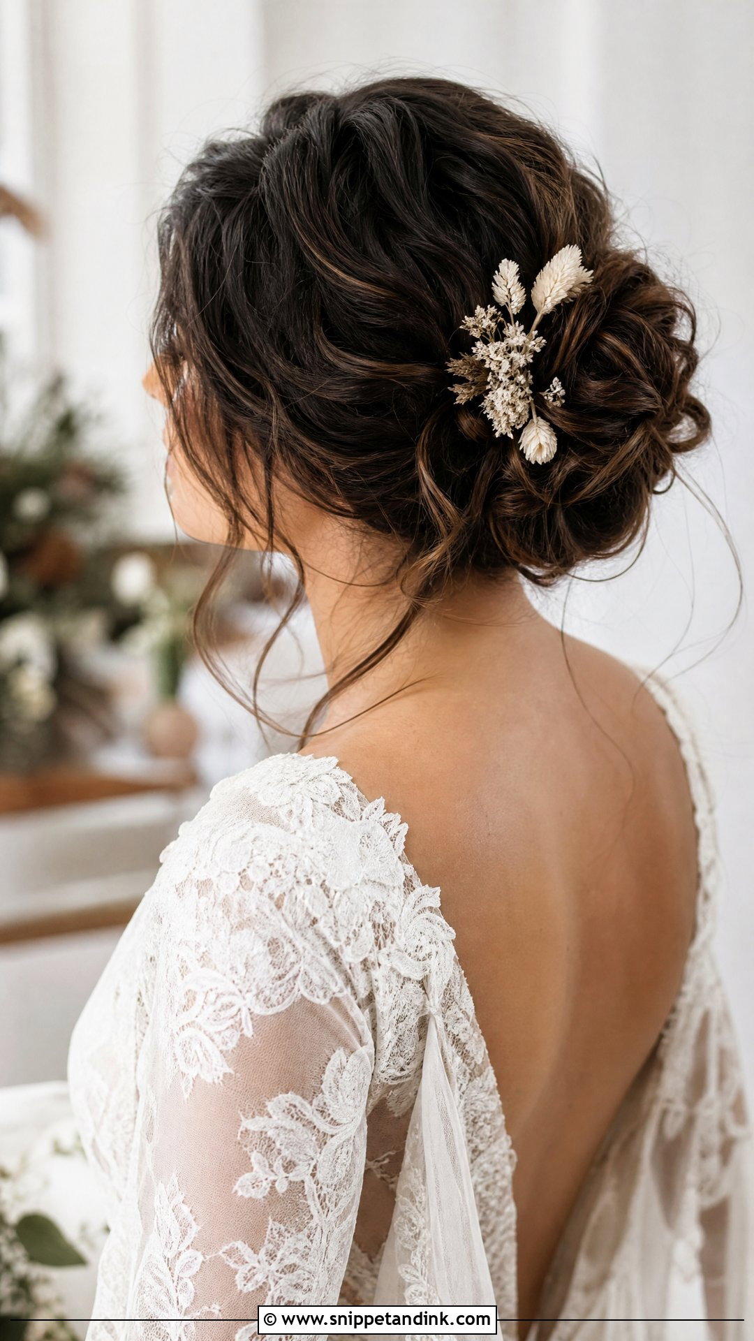 Boho Messy Bun for Wedding - Snippet and Ink - 20 Messy Hair Bun for Wedding Ideas