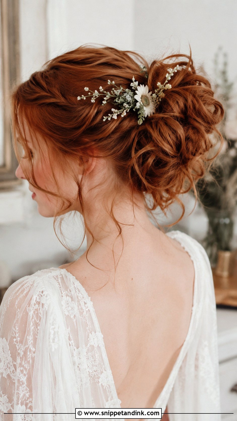 Boho Messy Bun for Wedding - Snippet and Ink - 25 Messy Bun for Wedding Ideas