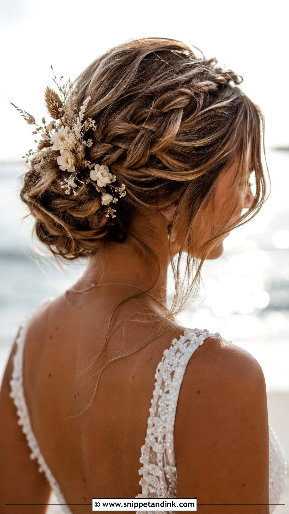 Boho Mid Bun - Snippet and Ink - 20 Mid Bun Wedding Hair Ideas