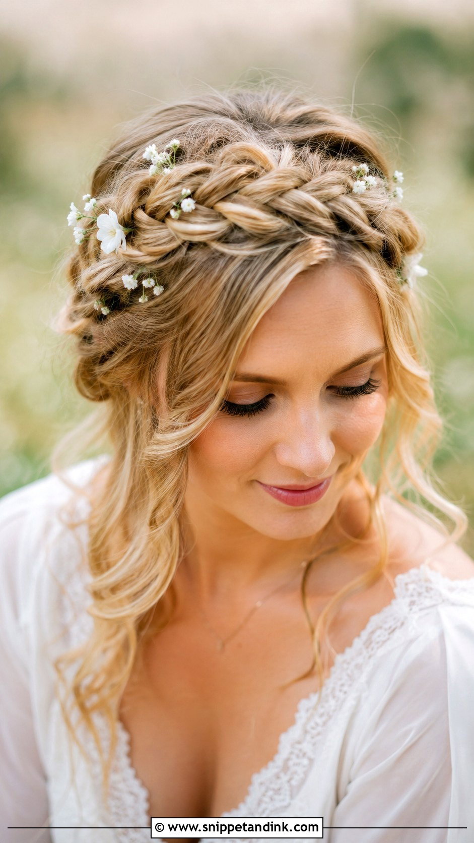 Boho Milkmaid Braid Wedding Hairstyle - Snippet and Ink - 25 Boho Braid Wedding Hair Ideas