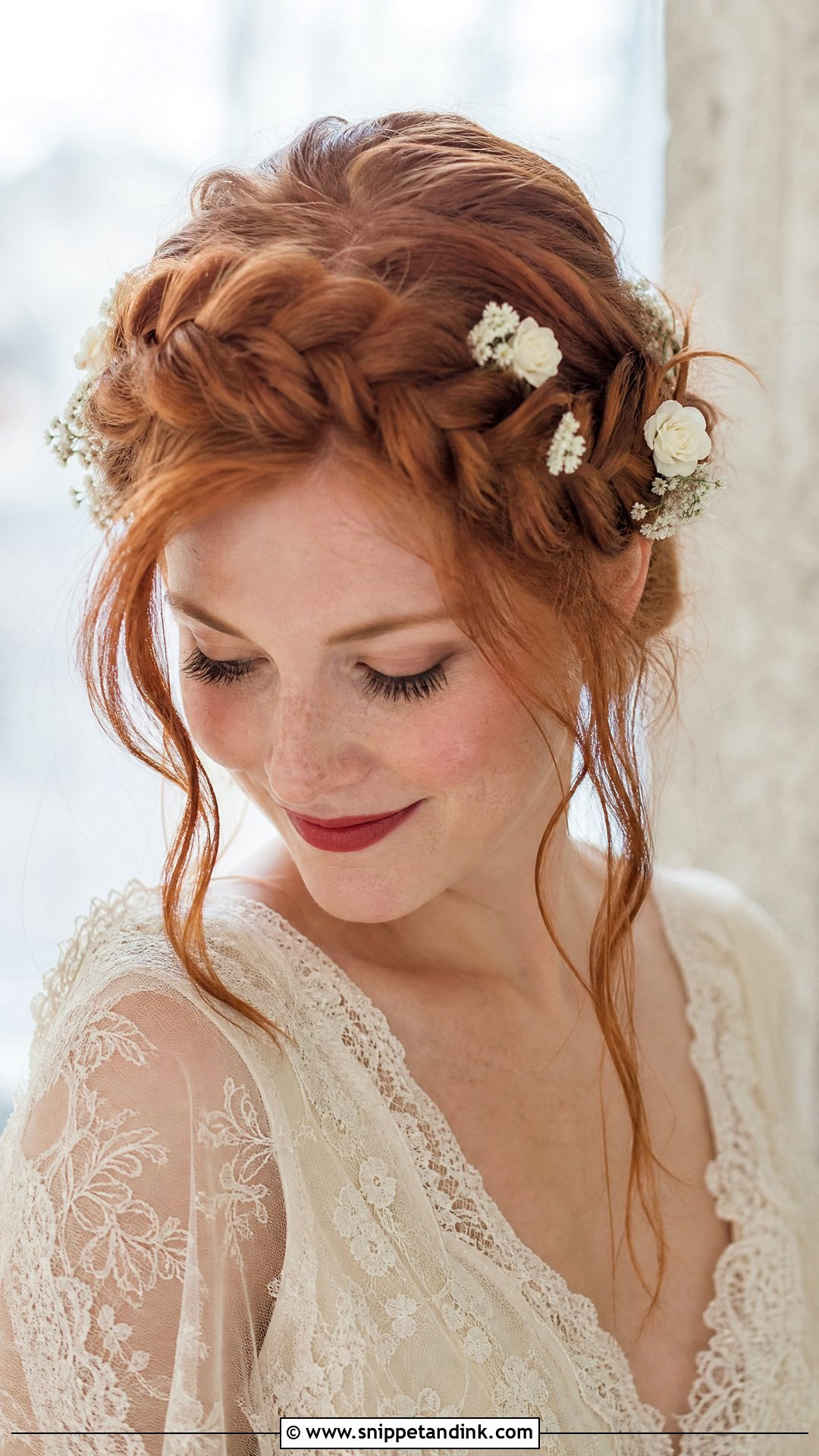 Boho Milkmaid Braid Wedding Hairstyle - Snippet and Ink - 15 Boho Braids Wedding Hairstyles
