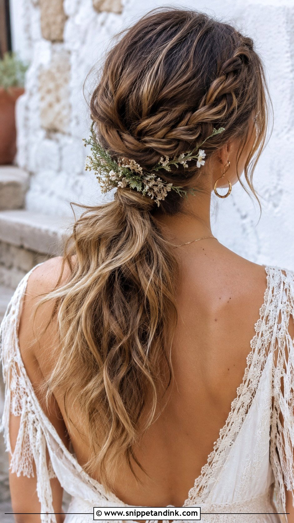 Boho Ponytail With Braided Details - Snippet and Ink - 20 Bohemian Wedding Hairstyles