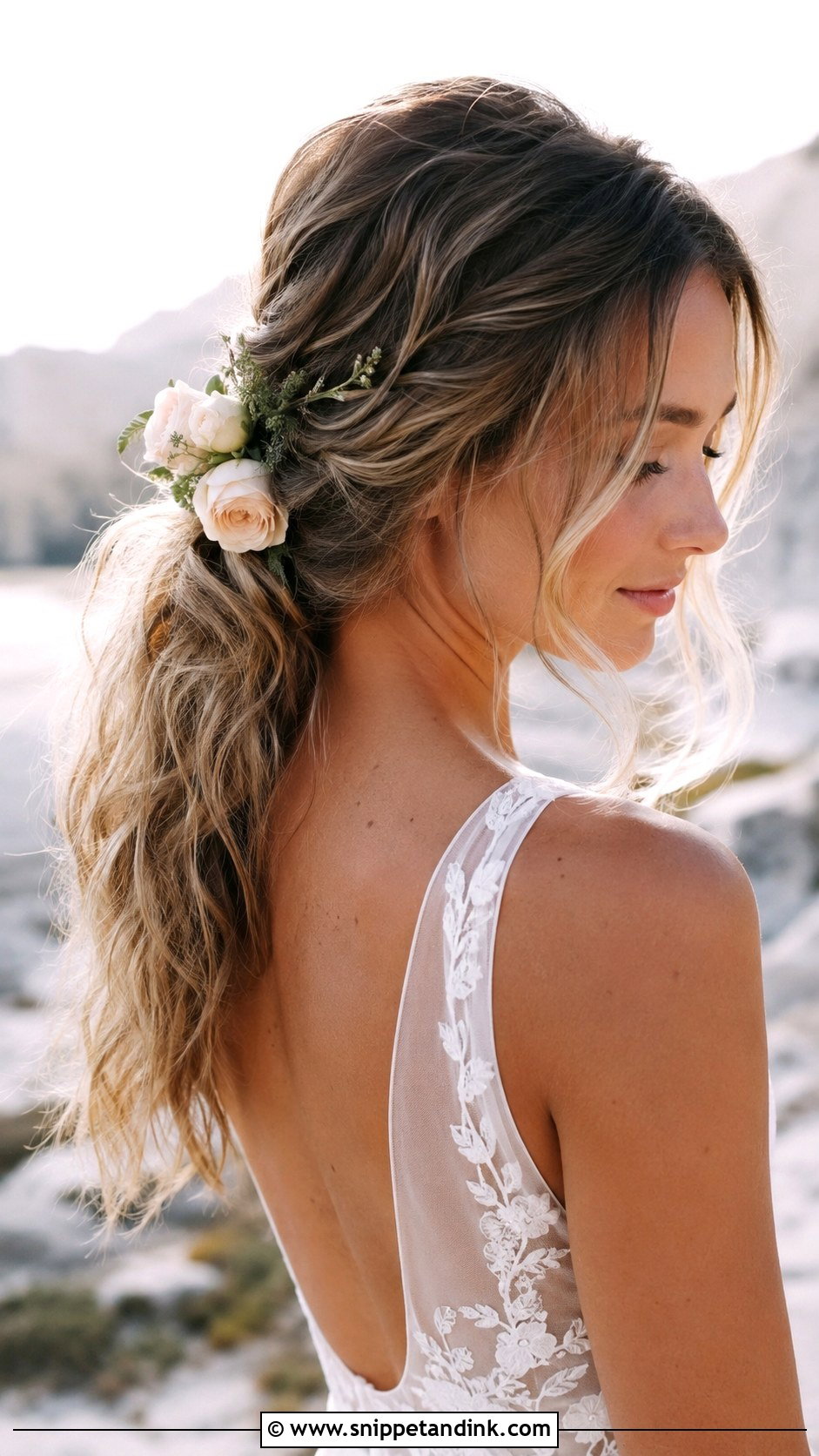Boho Ponytail With Texture - Snippet and Ink - 20 Boho Bride Hairstyles