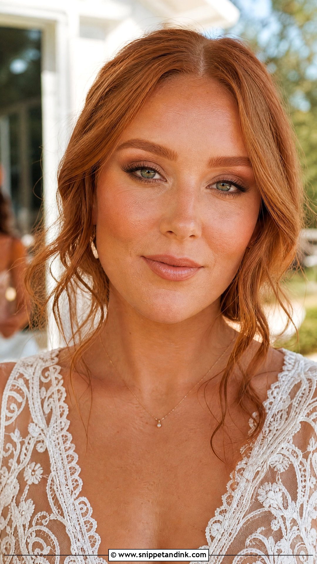 Boho Redhead Bridal Makeup - Snippet and Ink - 20 Redhead Bridal Makeup Ideas