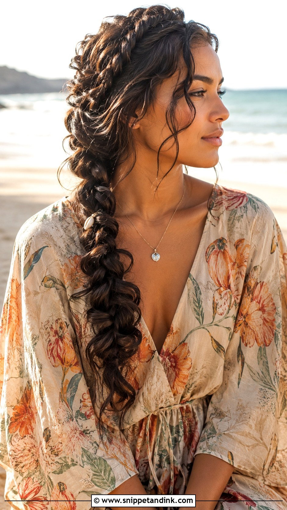 Boho Rope Braid With Loose Curls - Snippet and Ink - 20 Wedding Guest Braid Hairstyles