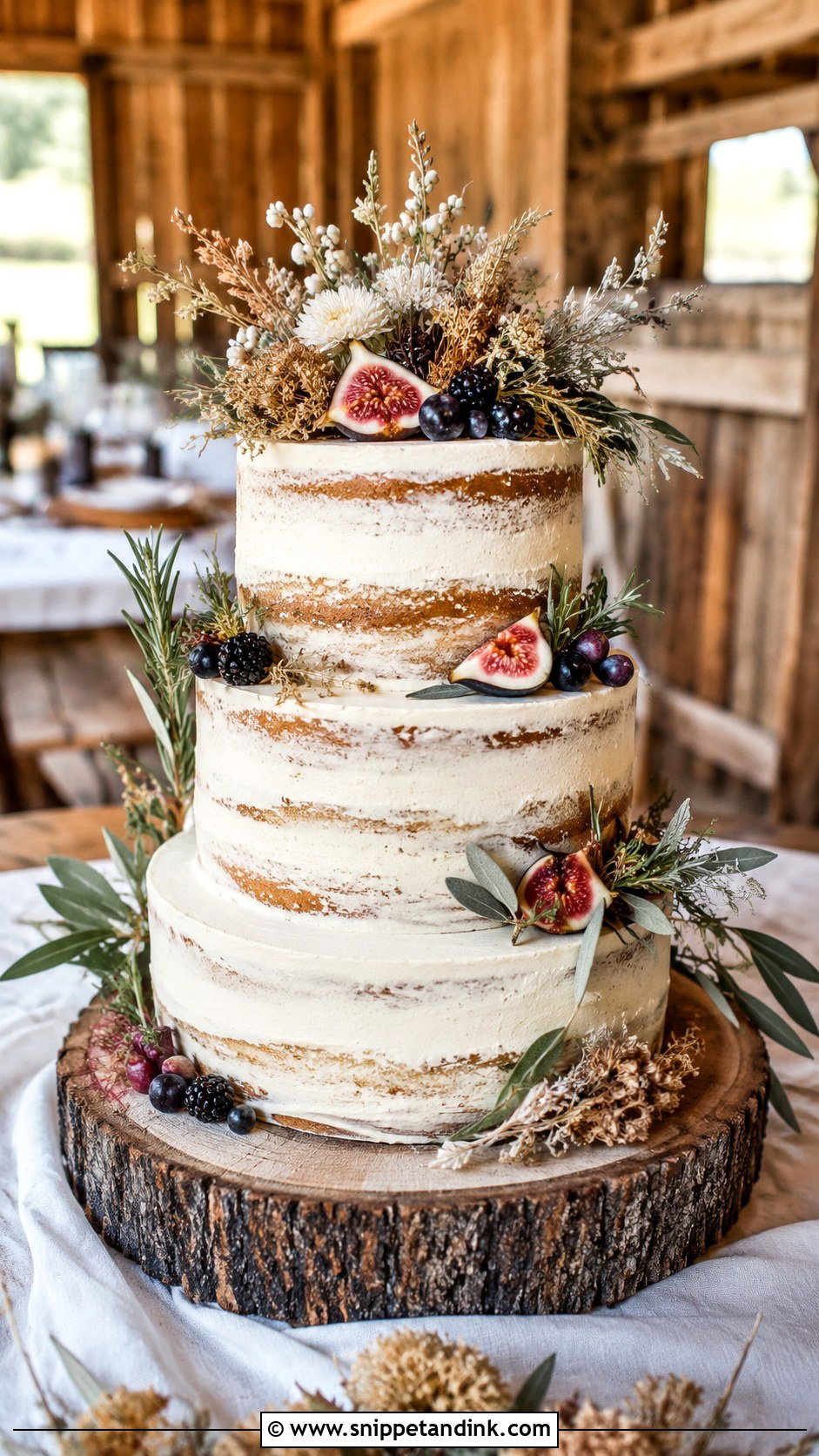 Boho Rustic Wedding Cake - Snippet and Ink - 20 Boho Style Cake Ideas for Wedding