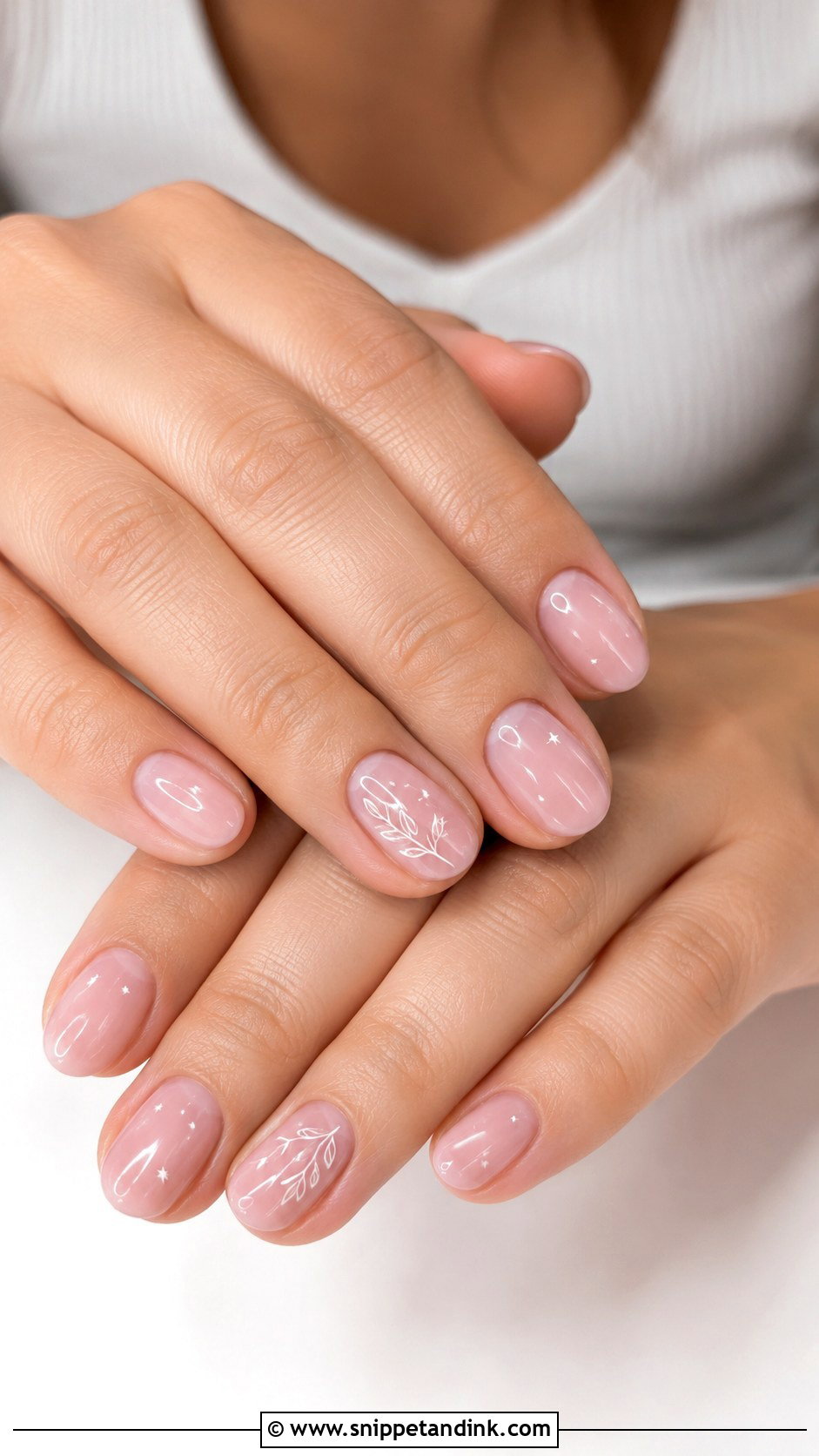 Boho Sheer Pink Wedding Nails - Snippet and Ink - 20 Boho Wedding Nails for Bride