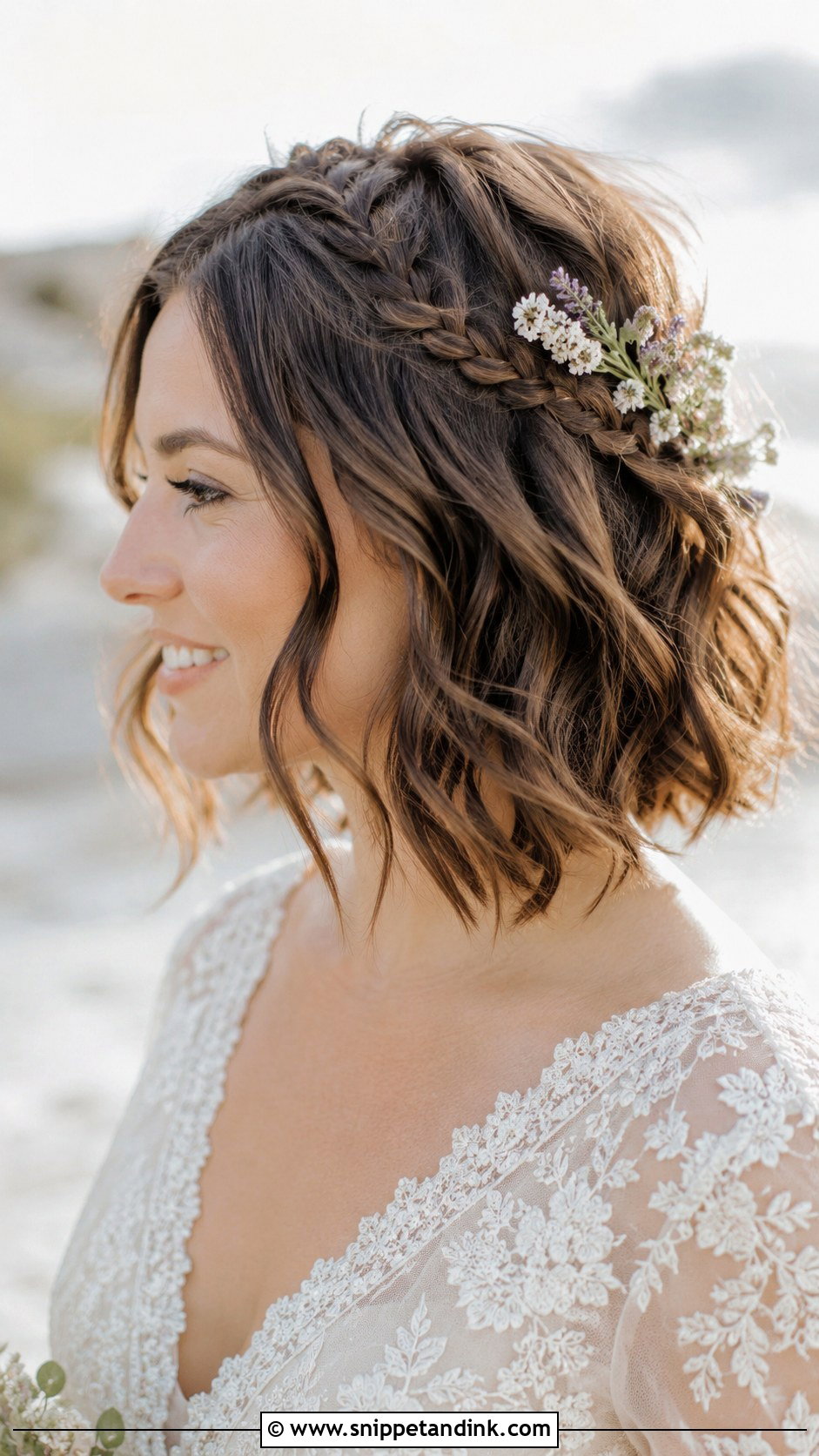 Boho Short Hairstyle With Braids - Snippet and Ink - 25 Short Hairstyles for Wedding