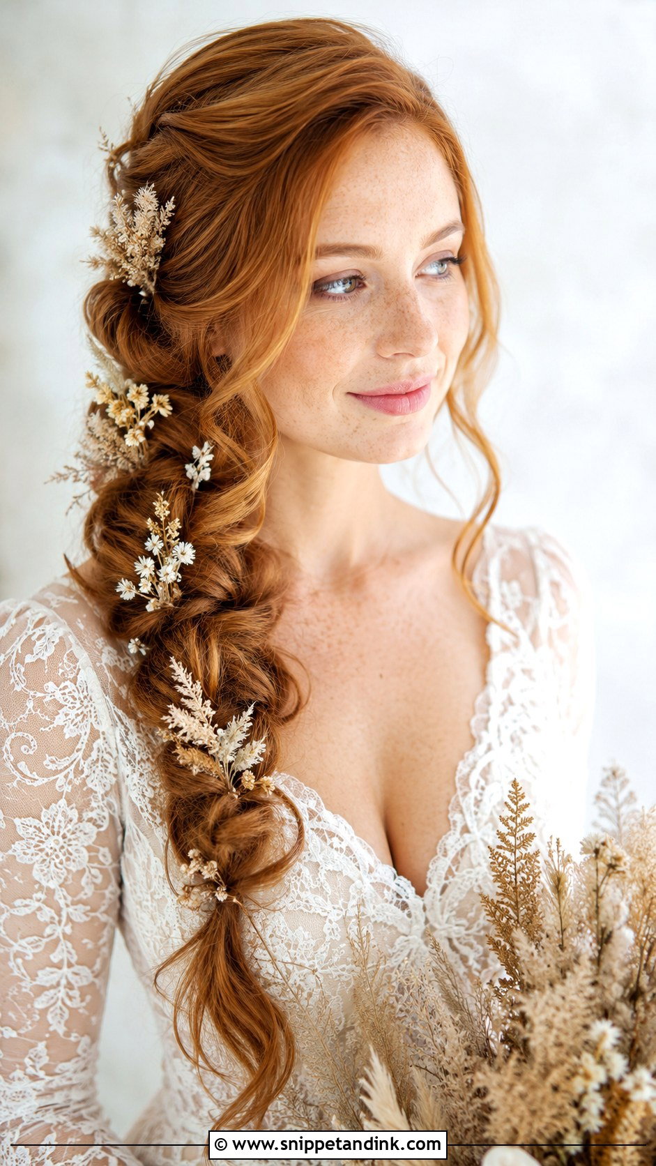 Boho Side Braid - Snippet and Ink - 25 Wedding Hair Braid Ideas