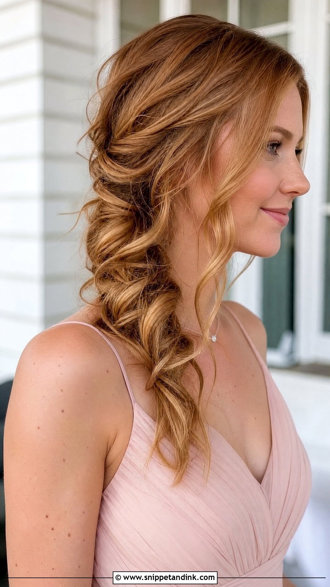 Boho Side Braid Shoulder Length Wedding Guest Hairstyle - Snippet and Ink - 20 Shoulder Length Wedding Guest Hairstyles