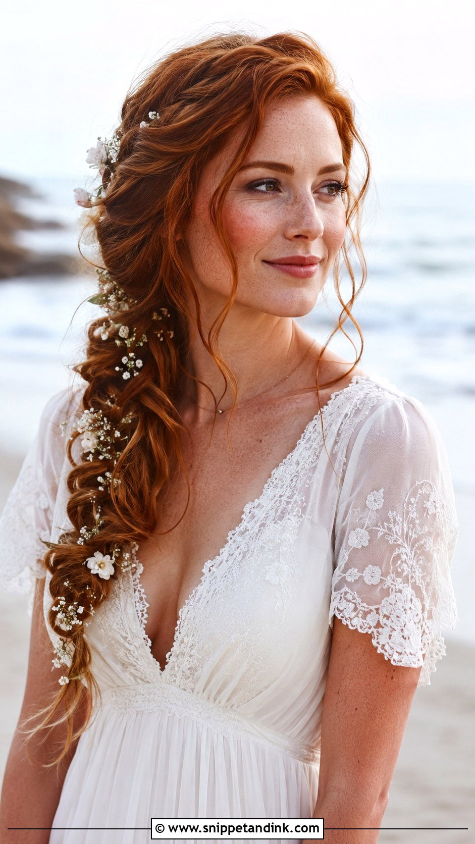 Boho Side Braid Wedding Hair - Snippet and Ink - 25 Bohemian Wedding Hair Ideas