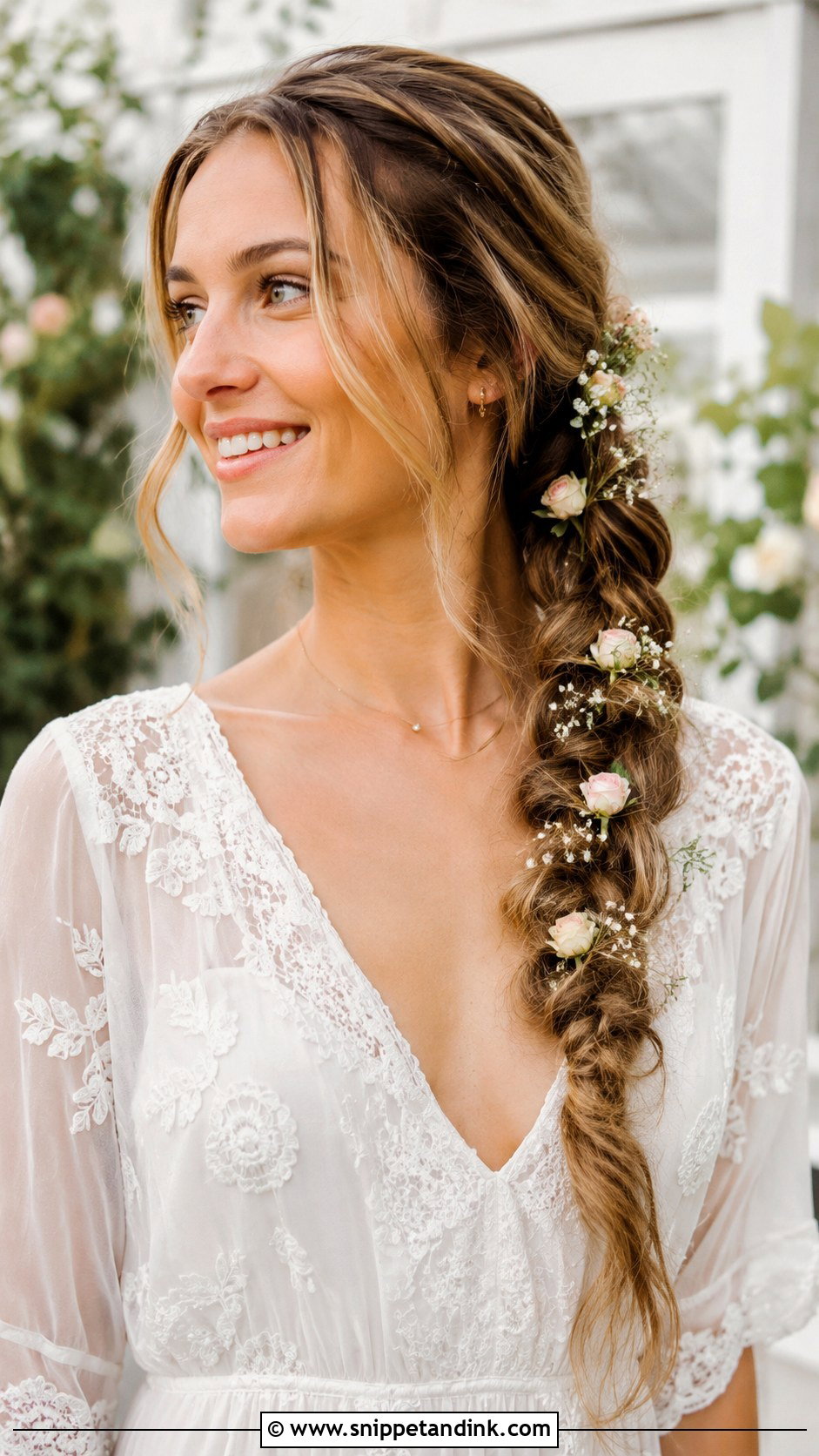 Boho Side Braid Wedding Hairstyle - Snippet and Ink - 25 Elegant Wedding Hairstyles